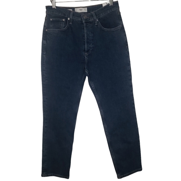 MANGO NWT Preppy City Chic Office Fall Slim Comfort Mid Cropped Jeans Women's - Picture 3 of 11